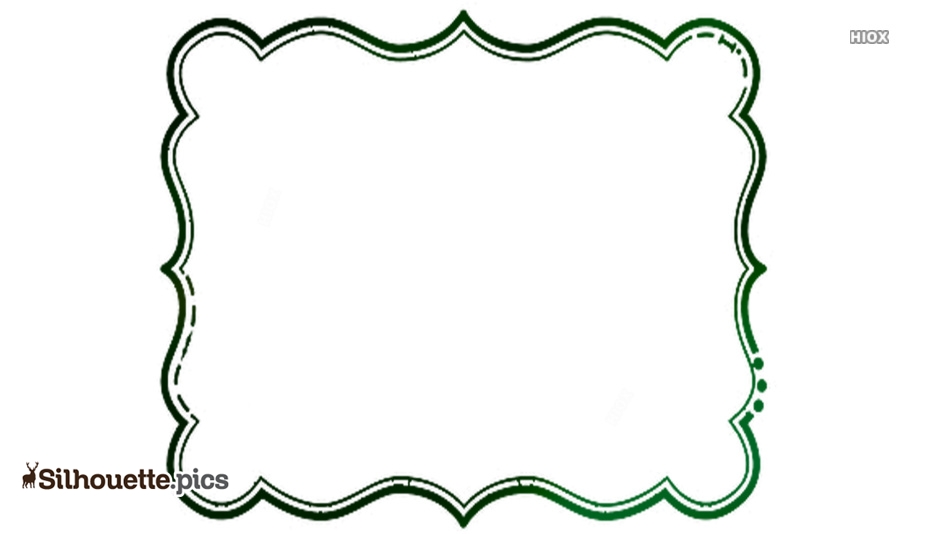 Vintage Green Scalloped Border Frame - Free Clipart Download