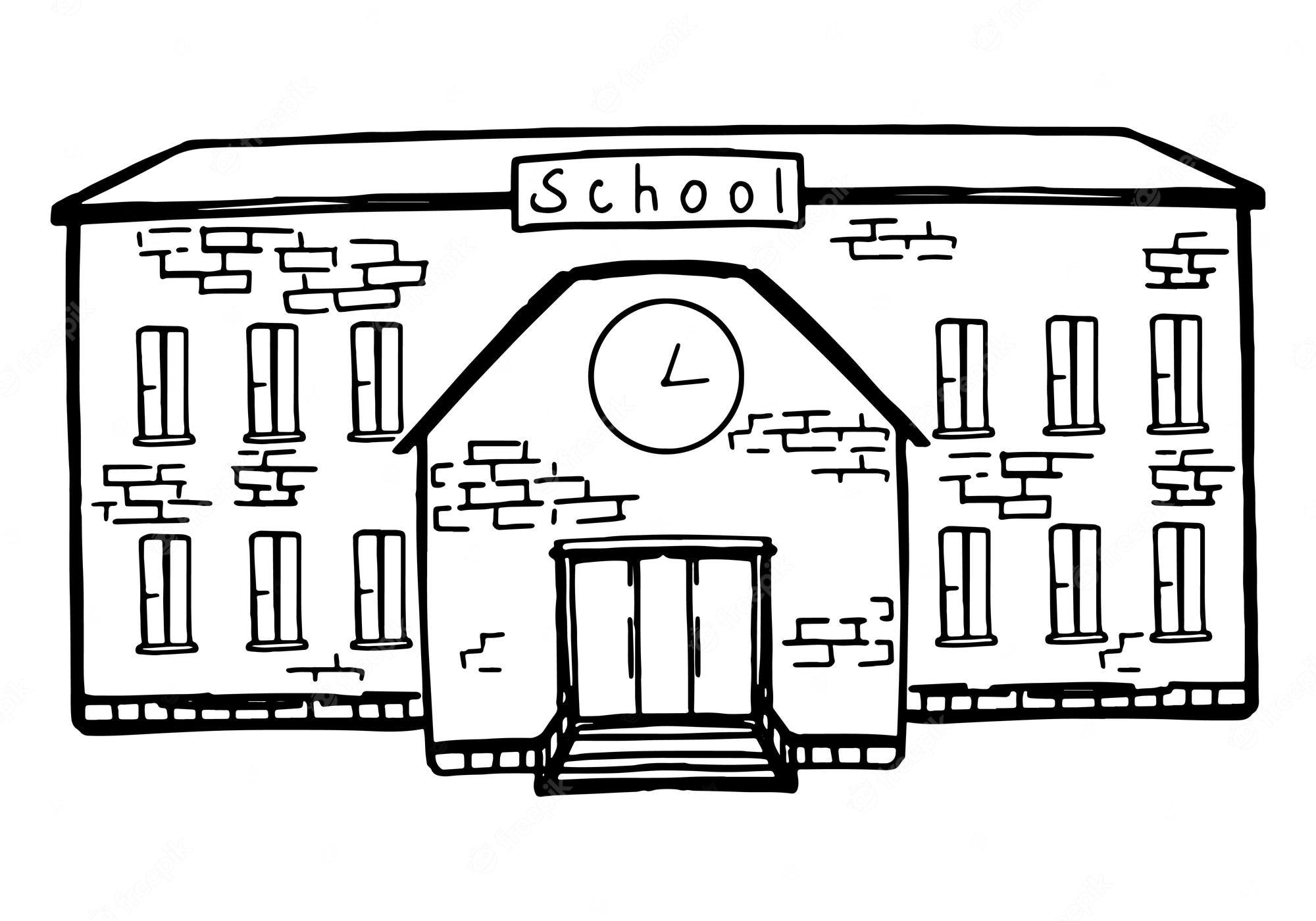 schools outline - Clip Art Library