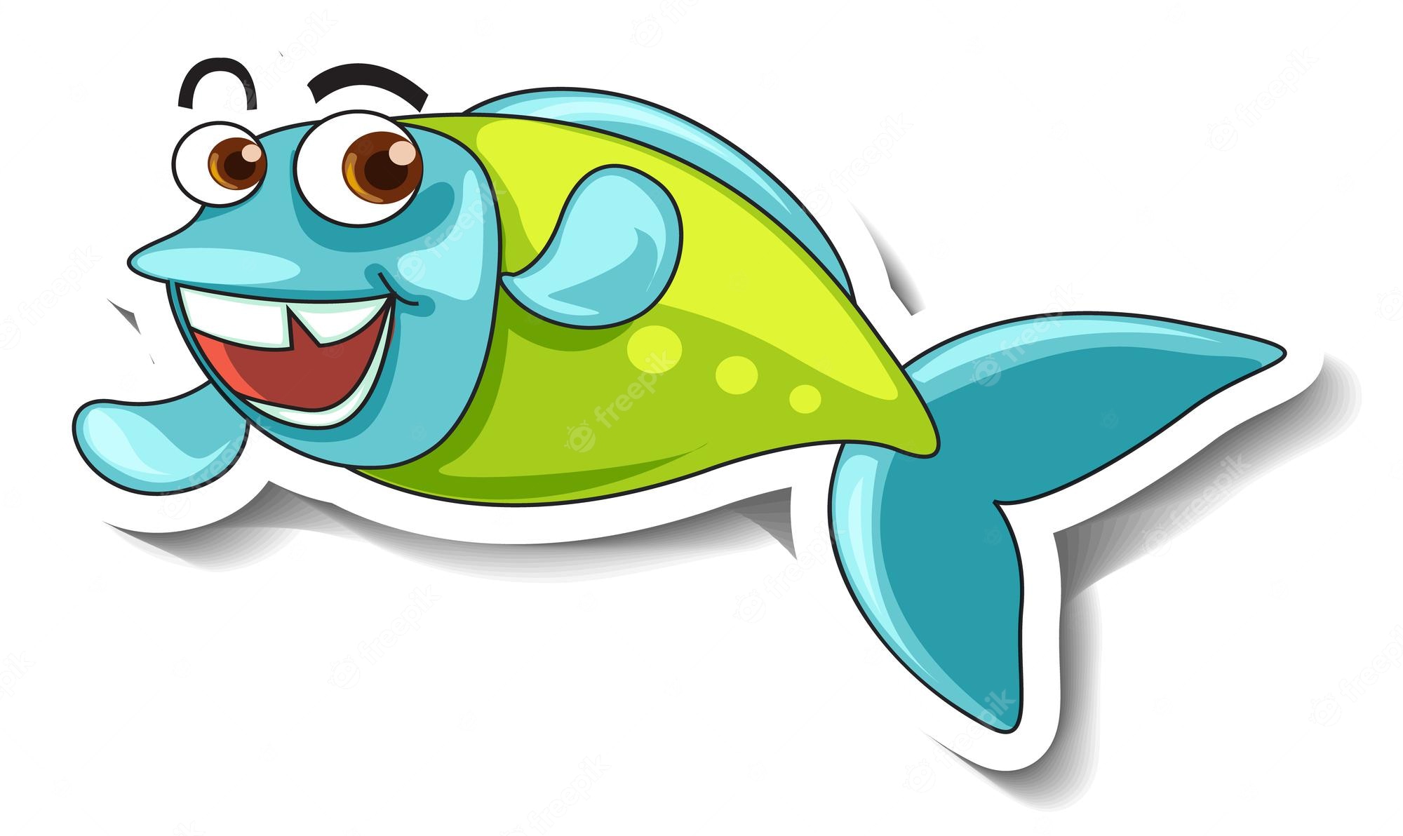 Premium Vector  Cute fish cartoon. fish clipart vector illustration