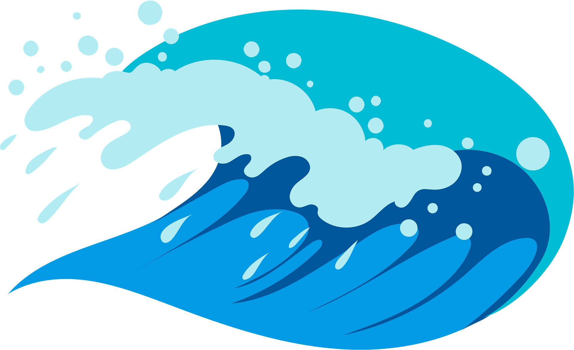 Ocean Wave Svg Files Clipart Clip Art Silhouette Vector Images