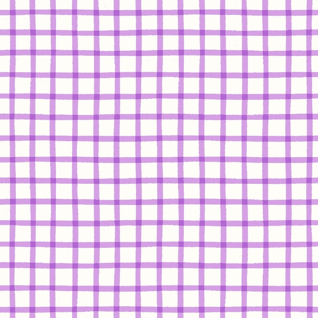 Hand-drawn purple grid pattern on white background with watercolor texture.