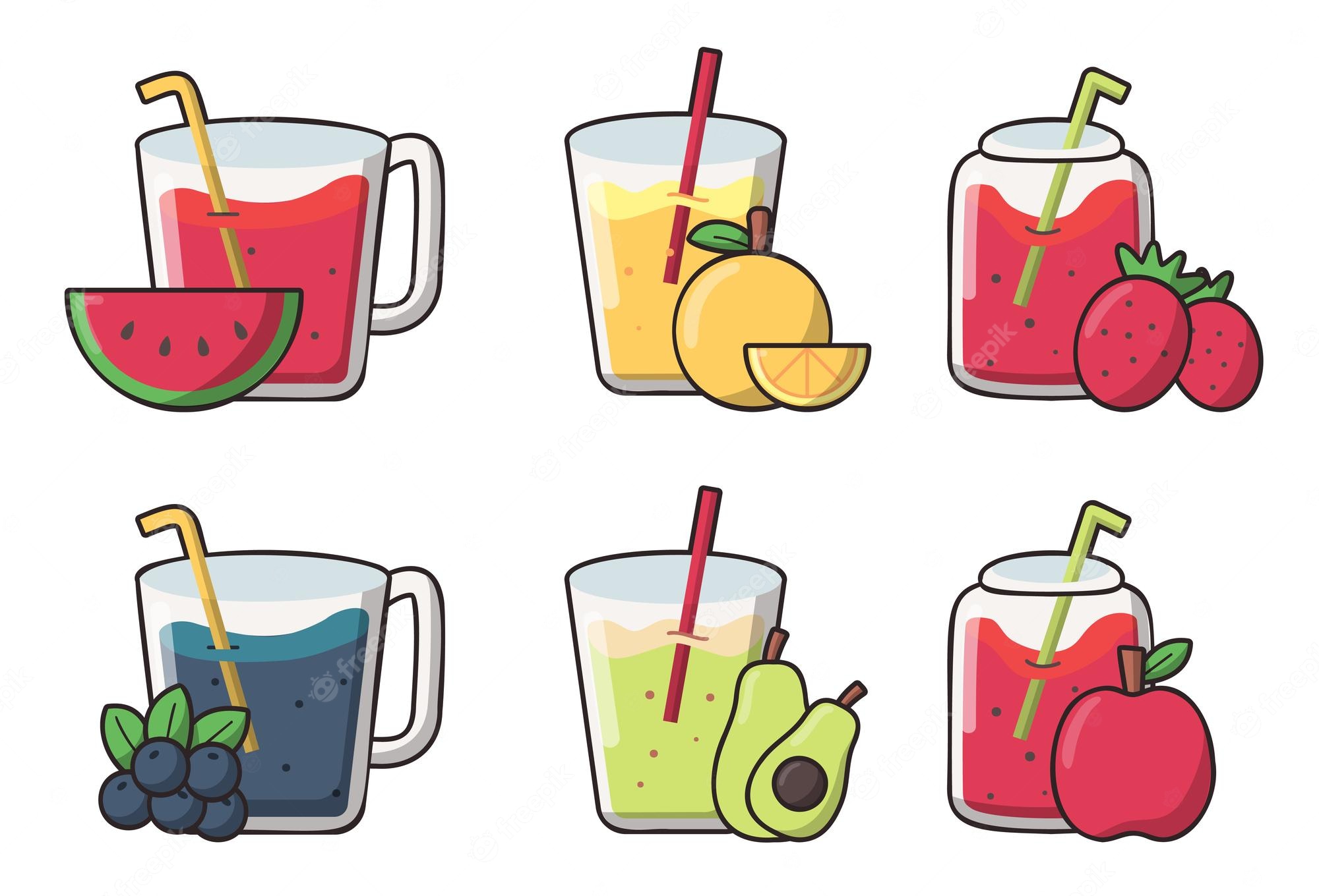 Fruit Juices Clip Art Set Daily Art Hub Graphics Alph vrogue.co