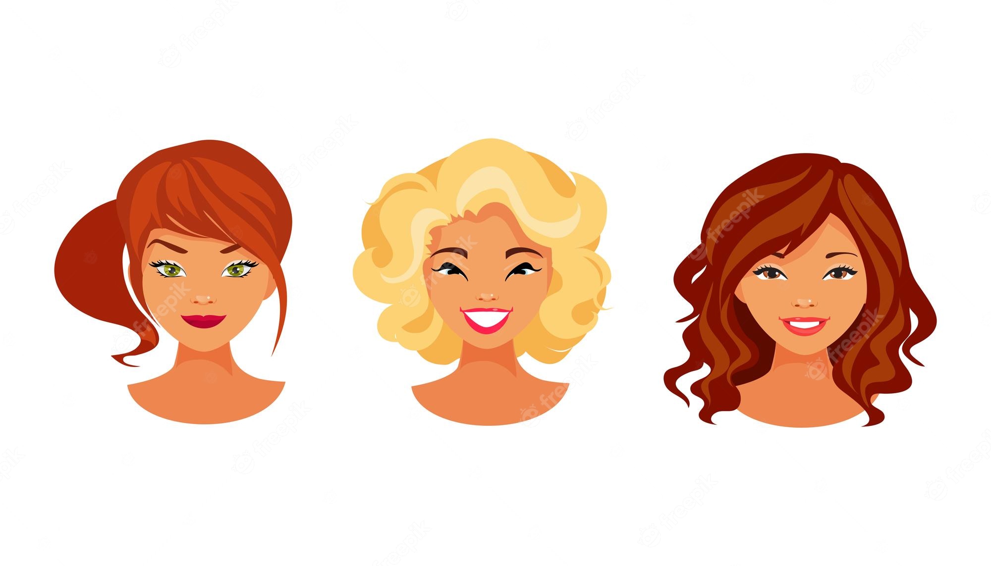 Hair Colors Clip Art Library