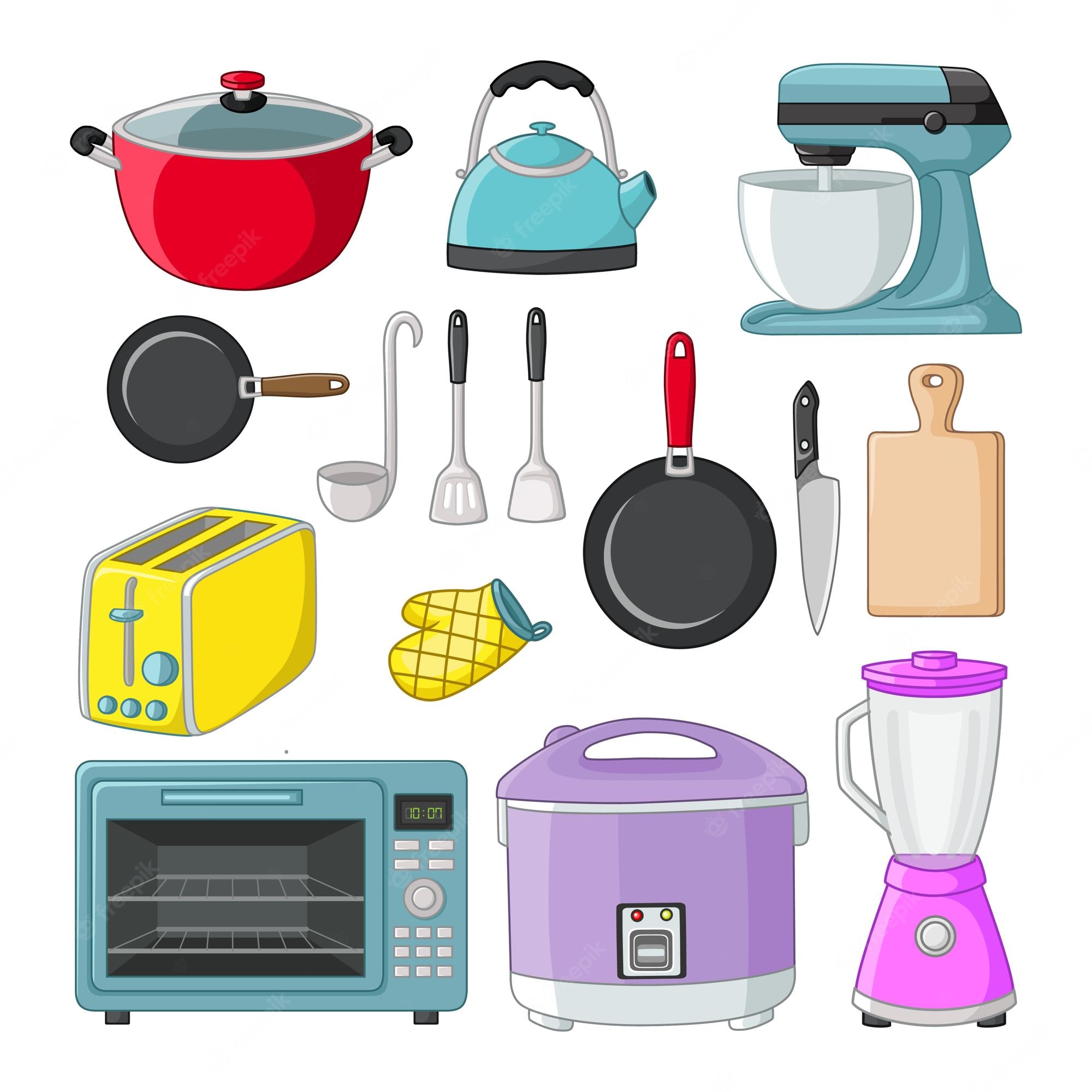 electrical appliances in the kitchen clipart