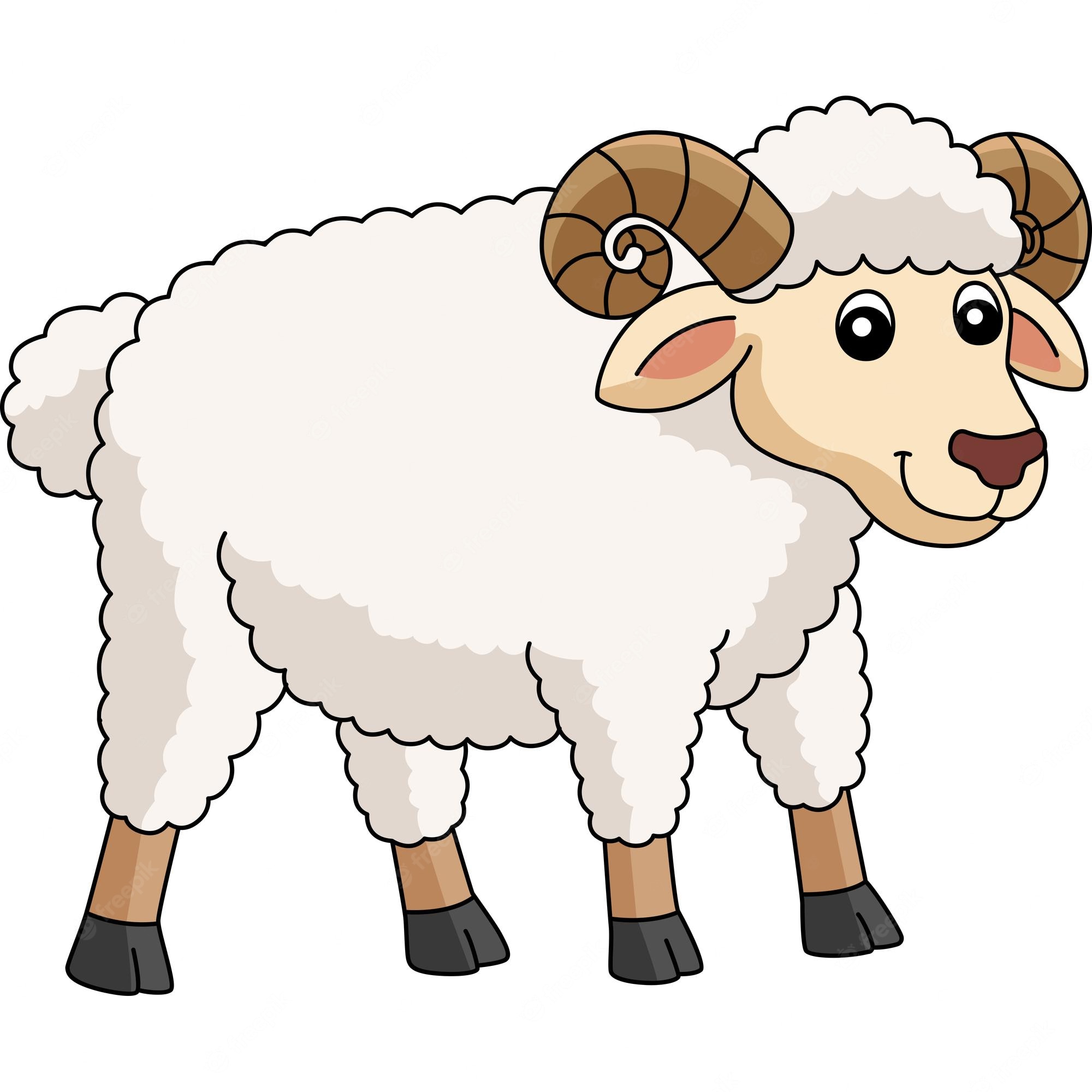 Premium Vector Sheep Cartoon Colored Clipart Illustration Clip Art