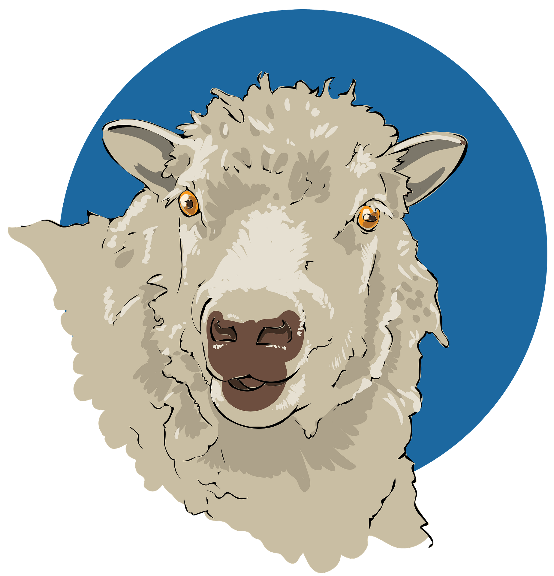 Sheep Heads Clip Art Library