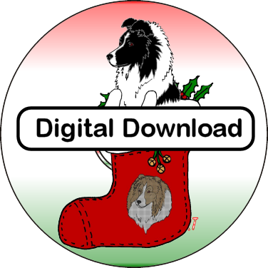 Digital Download - Holiday Dog Illustration for Print or Gifting