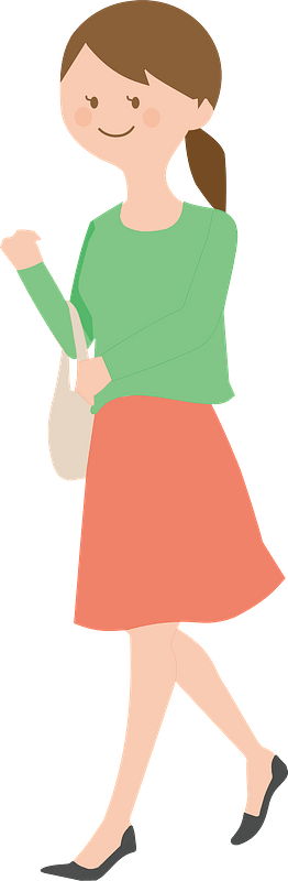 Stylish Woman Walking - Casual Fashion Illustration