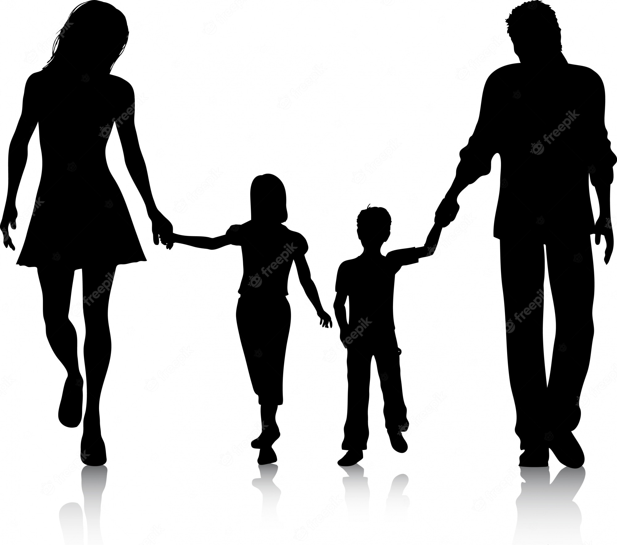 family silhouettes - Clip Art Library