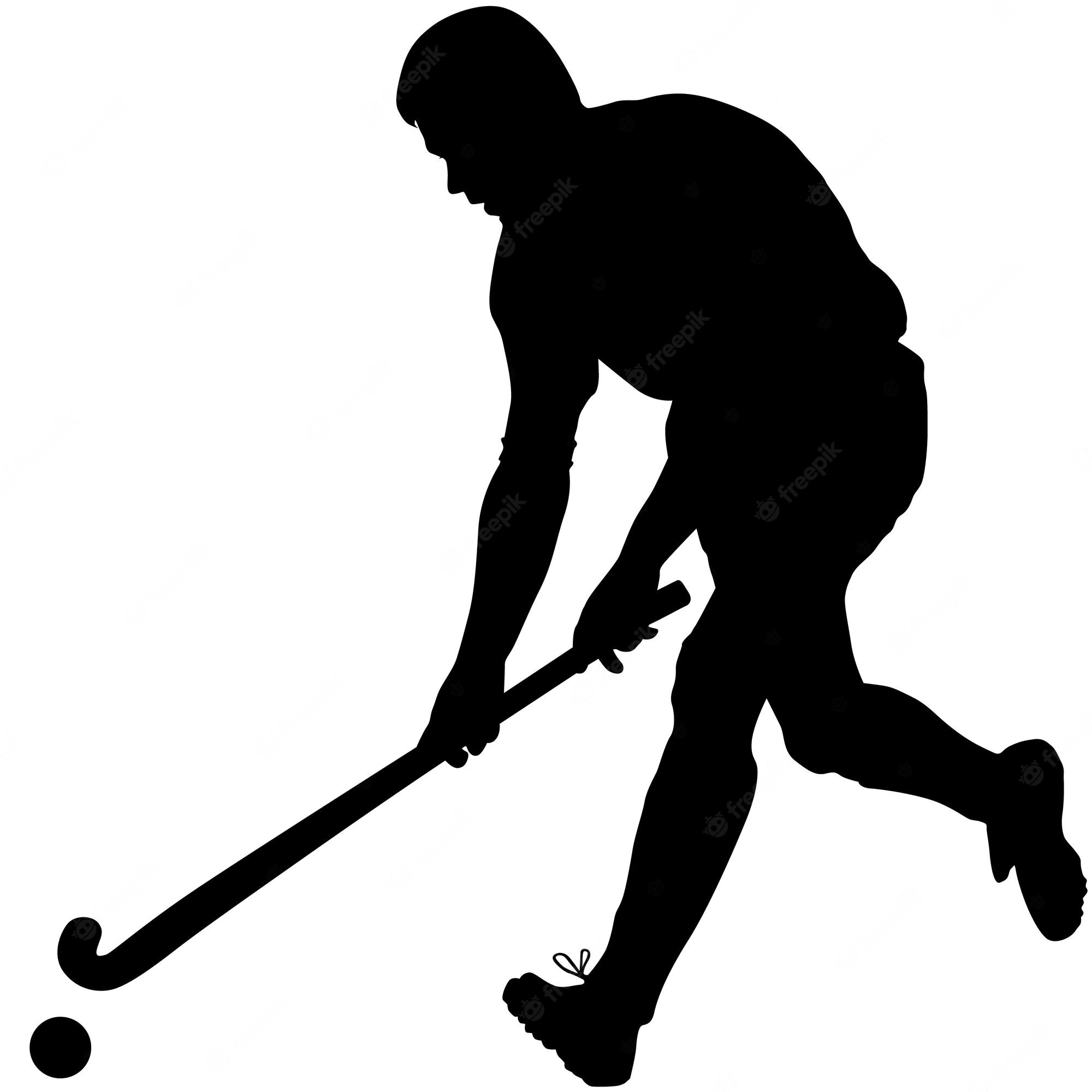 Field Hockey Clipart Black And White