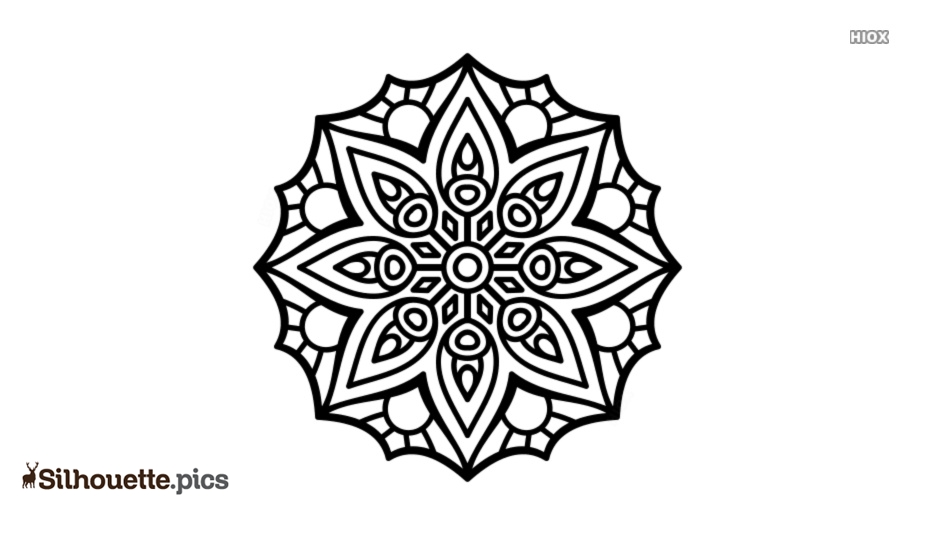Free Mandala Coloring Page - Symmetrical Floral Pattern Download