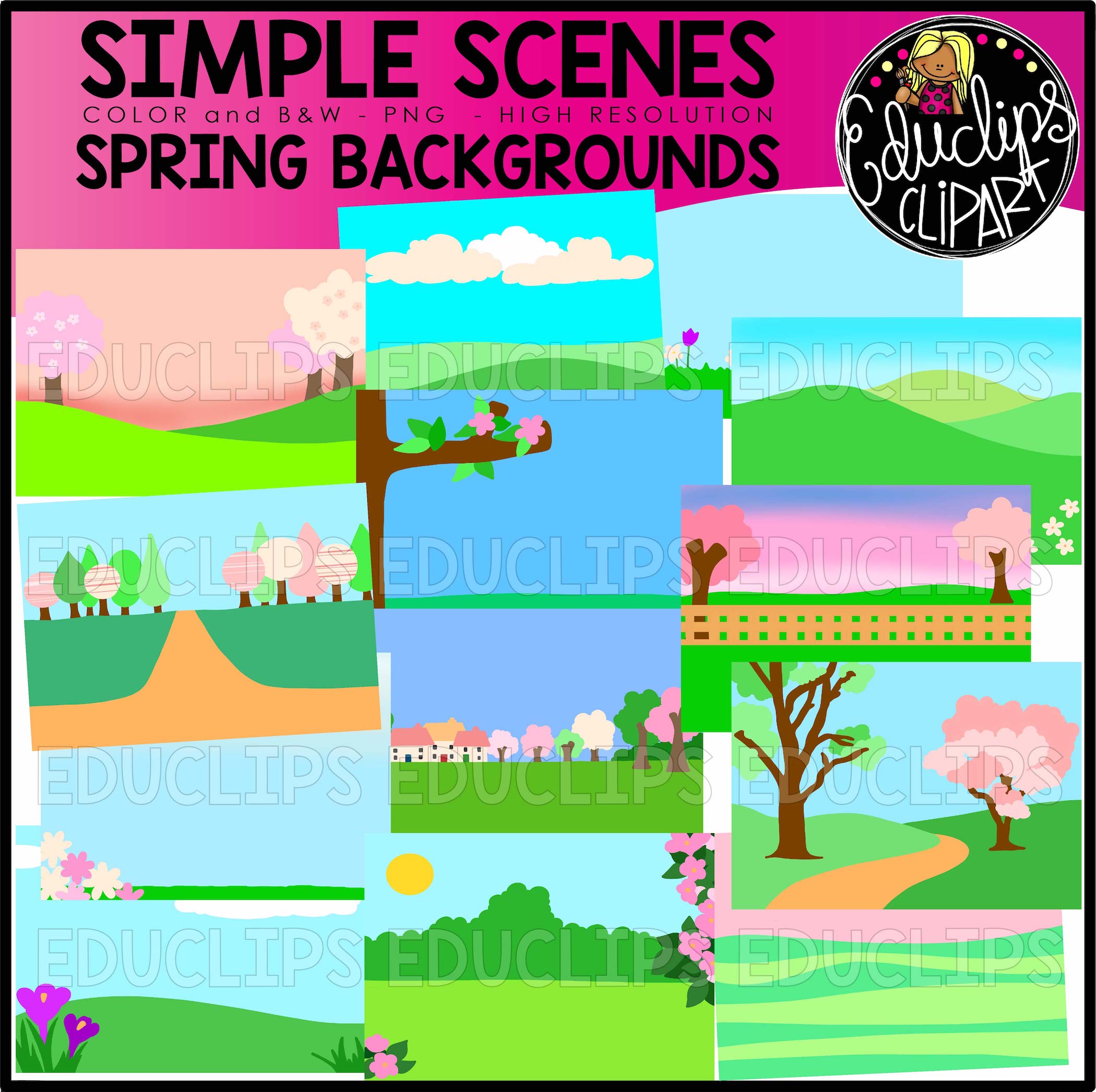 Simple Springs Clip Art Library