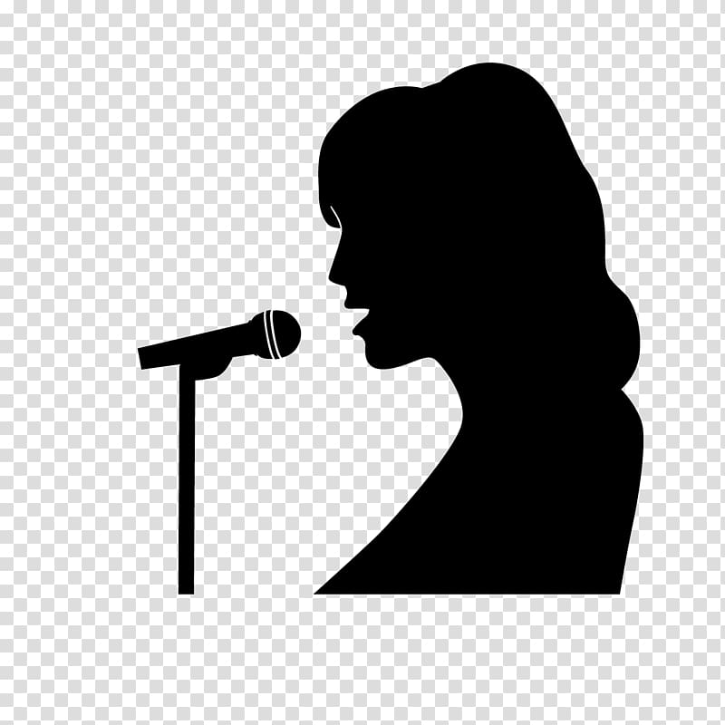 Music Girl Singer Vocalist Praise God Karaoke black silhouette * cut ...
