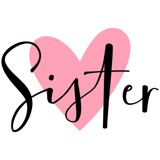 Heart SVG Sisters SVG Cricut Best Friends SVG File Heart - Clipart ...