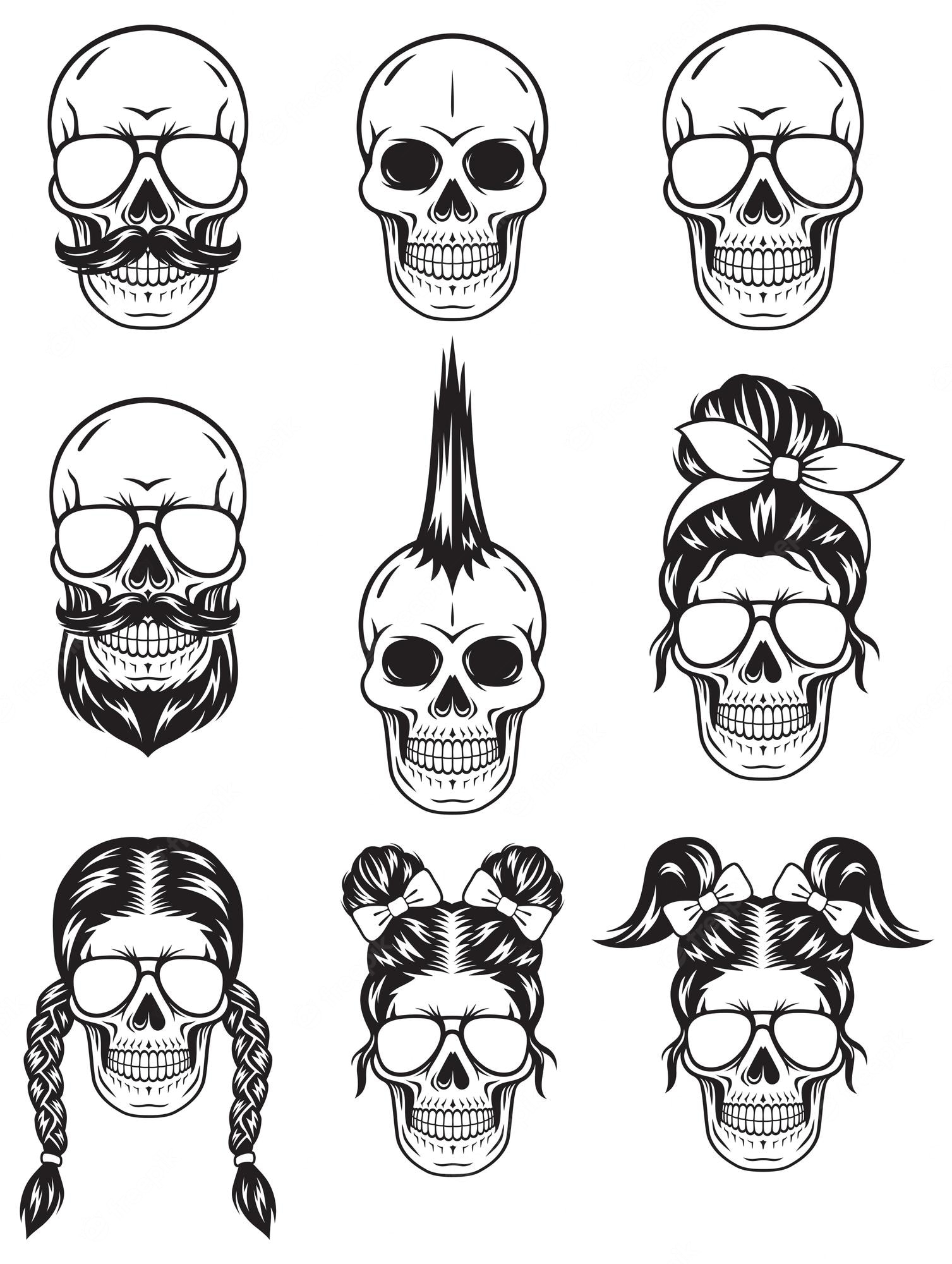 Free Skull Silhouette Cliparts, Download Free Skull Silhouette - Clip ...