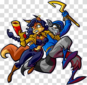 Two animated anthropomorphic foxes in dynamic action pose, one wielding a scythe and the other holding a potion, dressed in fantasy warrior gear.