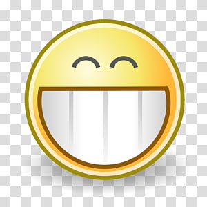A cheerful yellow emoji with closed eyes and a wide, toothy grin, conveying happiness or laughter.