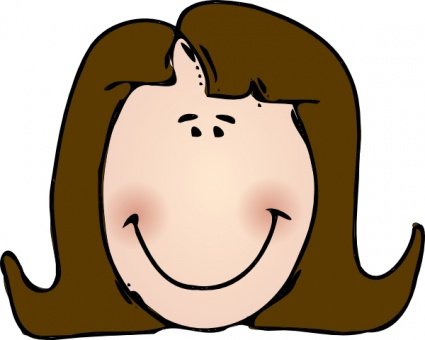 Friendly Cartoon Girl Illustration - Free Clip Art for Education & Websites