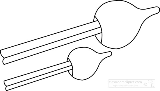 Line drawing of two pipettes with bulb ends and long narrow stems, used for liquid transfer in labs.