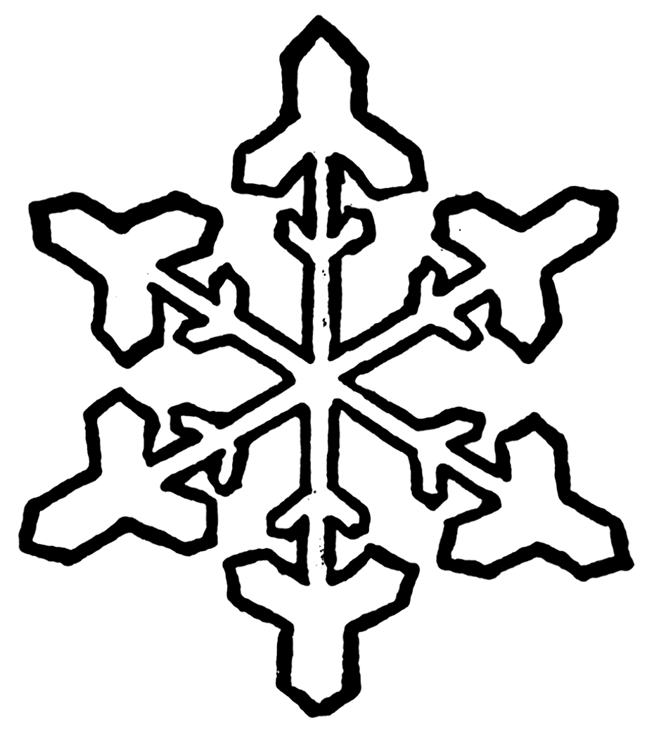 White snowflakes clipart, Black snowflake clip art, Winter holiday