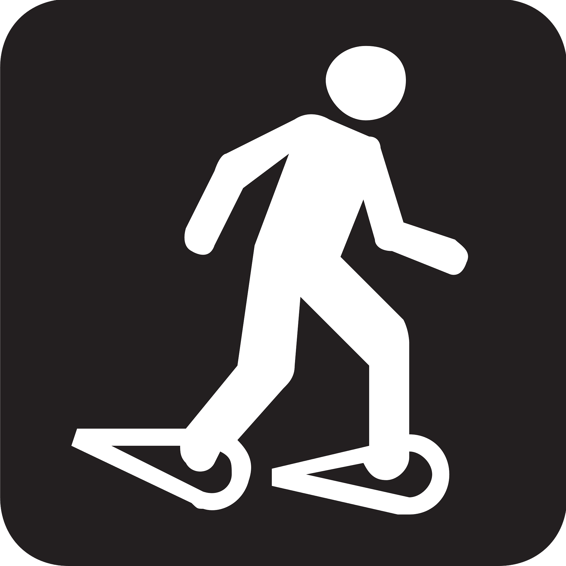 Scooter Rider Icon - Universal Symbol for Micro-Mobility and Urban Transport