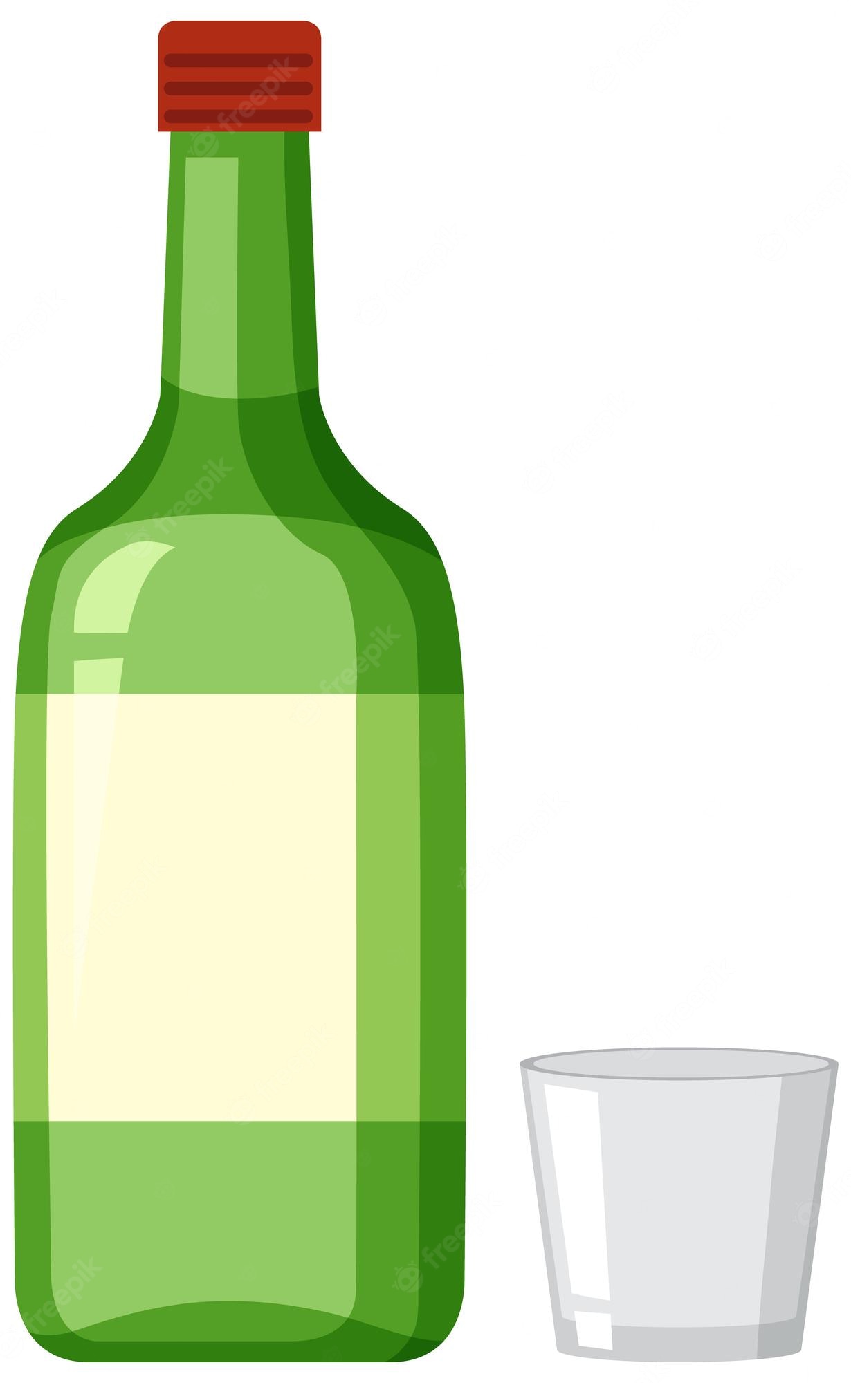 Alcohol Drink Liquor Bottle Image Vector Illustration Outline - Clip ...