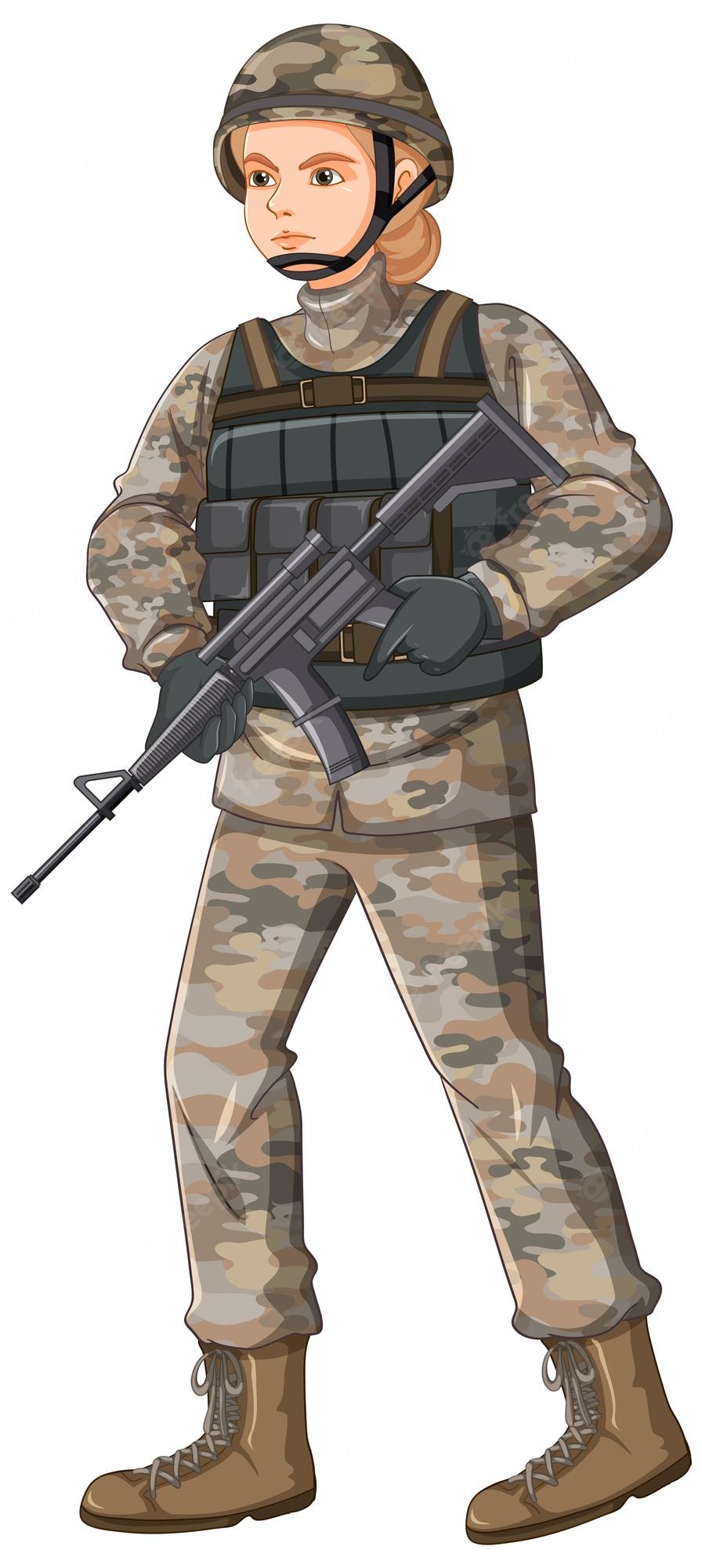 Woman Soldiers Clipart Female Army Veterans PNG By I 365 Art - Clip Art ...