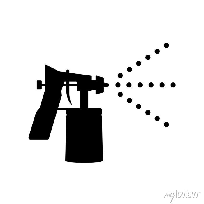 Spray Gun Icon - Professional Painting & Finishing Tool Illustration
