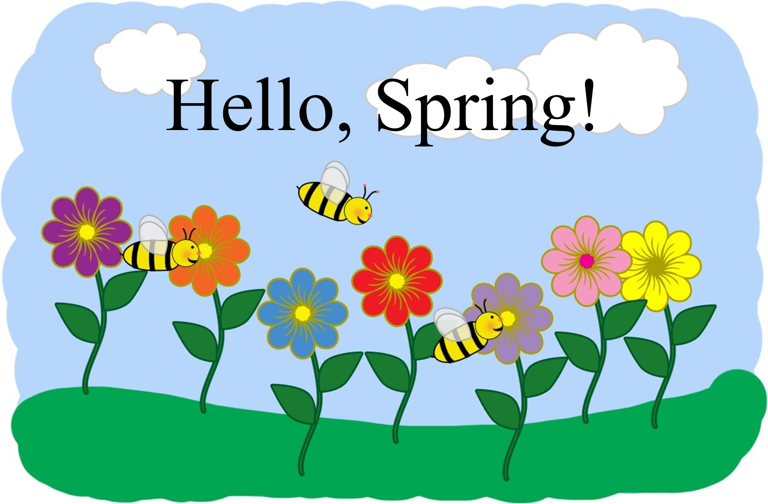 happy first day of spring clip art