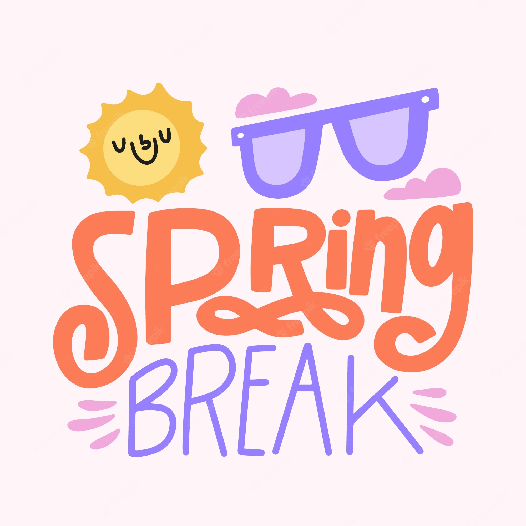 Spring Break Rubber Stamp Royalty Free SVG, Cliparts, Vectors, And