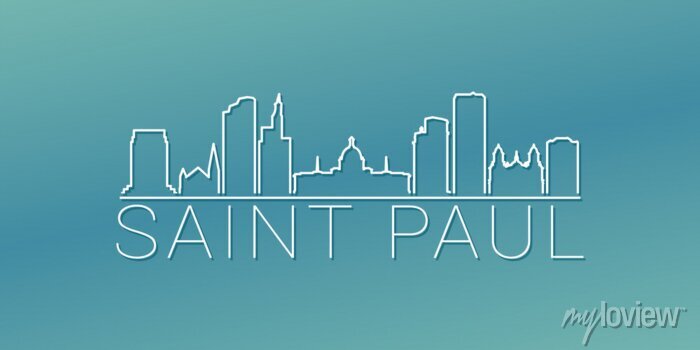 Saint Paul Skyline Illustration | mylovieview