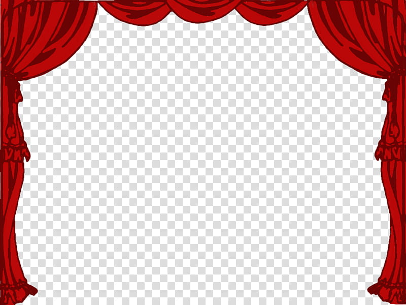 Red Stage Curtain Illustration - Free PNG for Theater & Presentation Designs