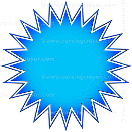 Blue Starburst Graphic - Free Clipart for Promotions & Highlights
