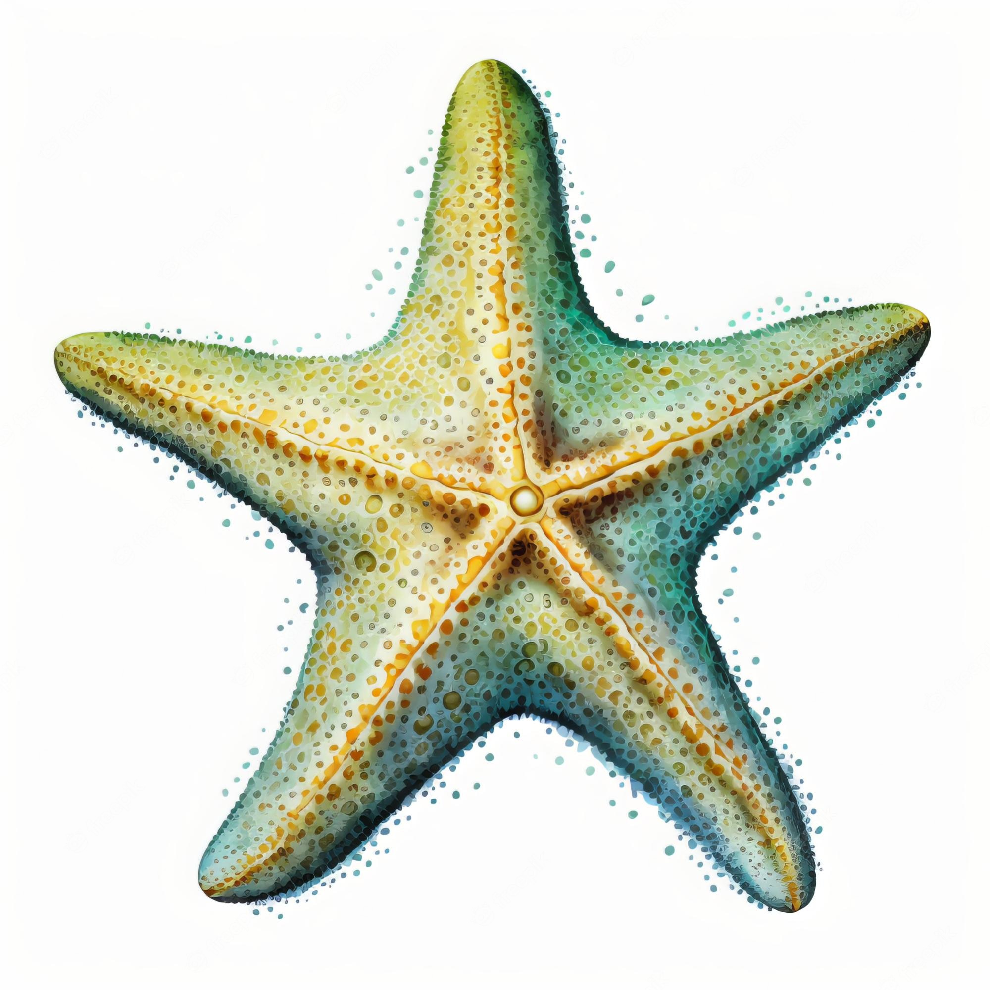 Red starfish seashell. Beach clipart,ocean star element concept - Clip ...