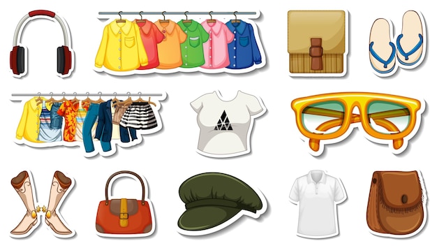 Fashion & Accessories Icon Set - Downloadable Clipart for Retail and Design