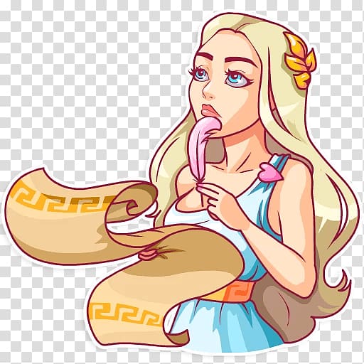 Mythical Scroll Licker - Fun Greek-Inspired Cartoon Illustration