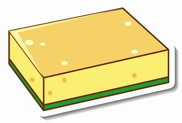 Dual-Layer Kitchen Sponge - Soft Absorbent Top & Tough Scrub Bottom