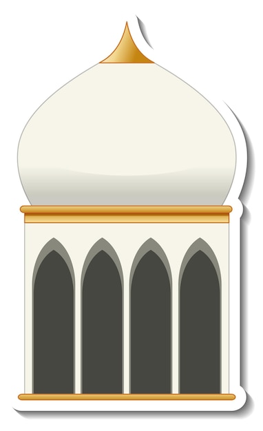 Mosque Illustration. Mosque Flat Icon on White Background. Mosque ...