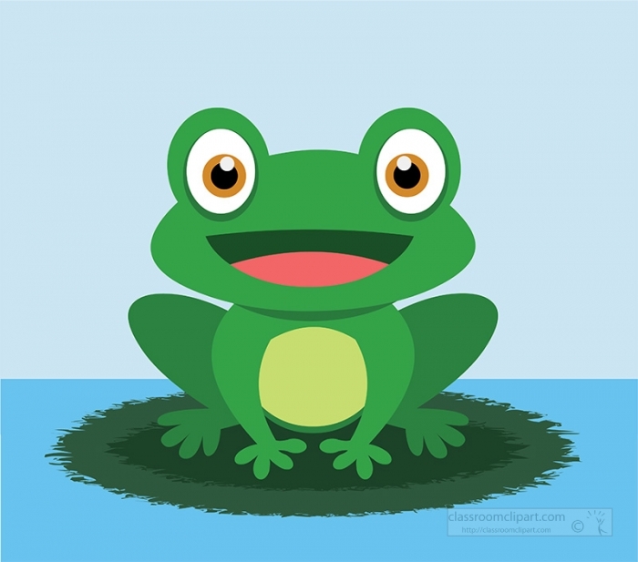 frog on lily pad - Clip Art Library