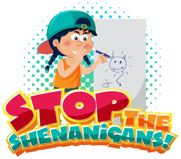Stop Shenanigans Isolated Word Text Illustration Royalty Free SVG