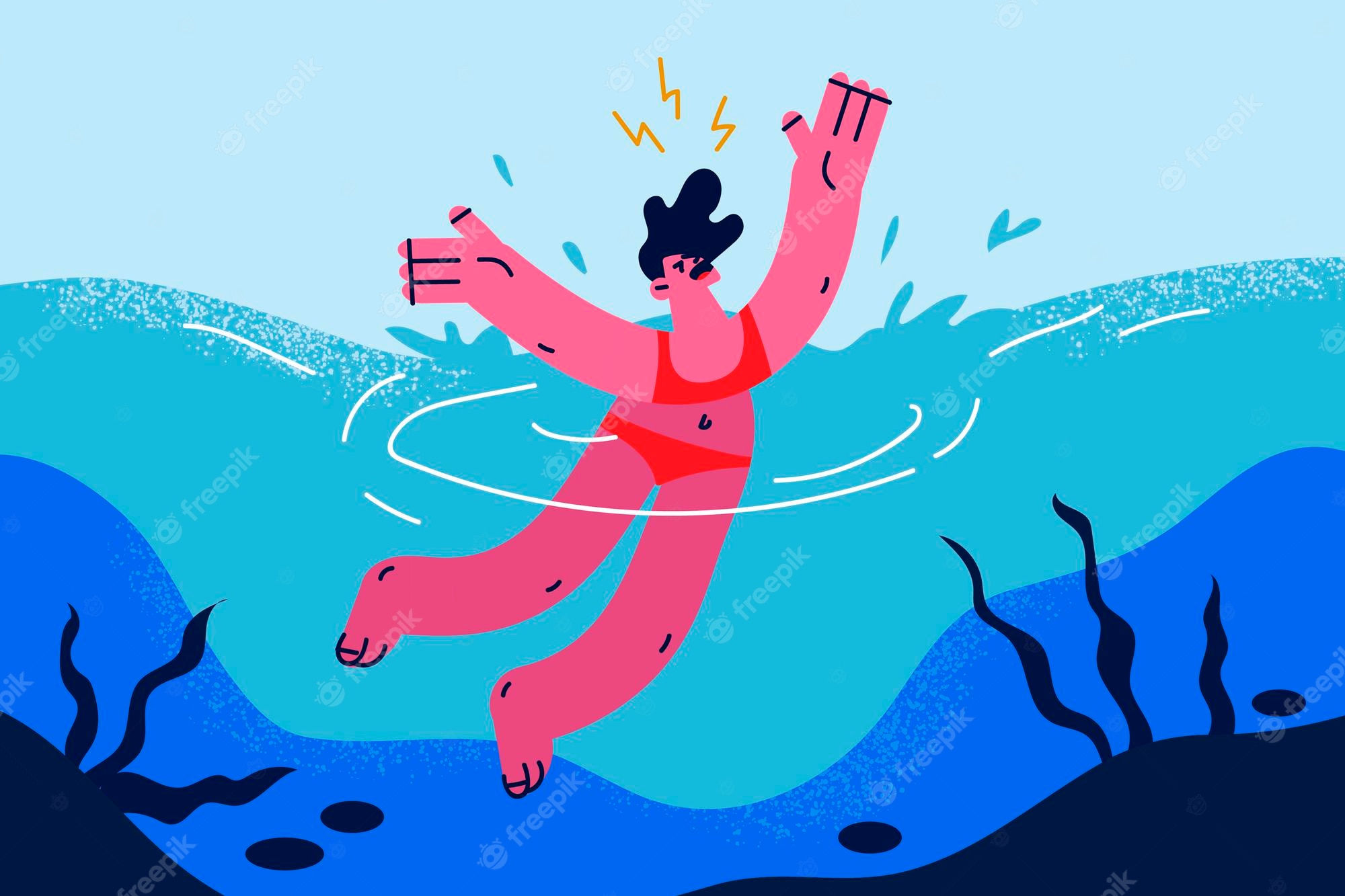 Woman Drowning Stock Illustrations – 424 Woman Drowning Stock - Clip ...