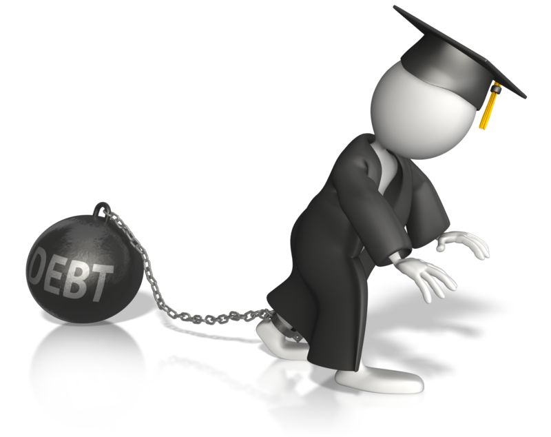 The Weight of Student Debt: A Visual Metaphor for Financial Burden After Graduation