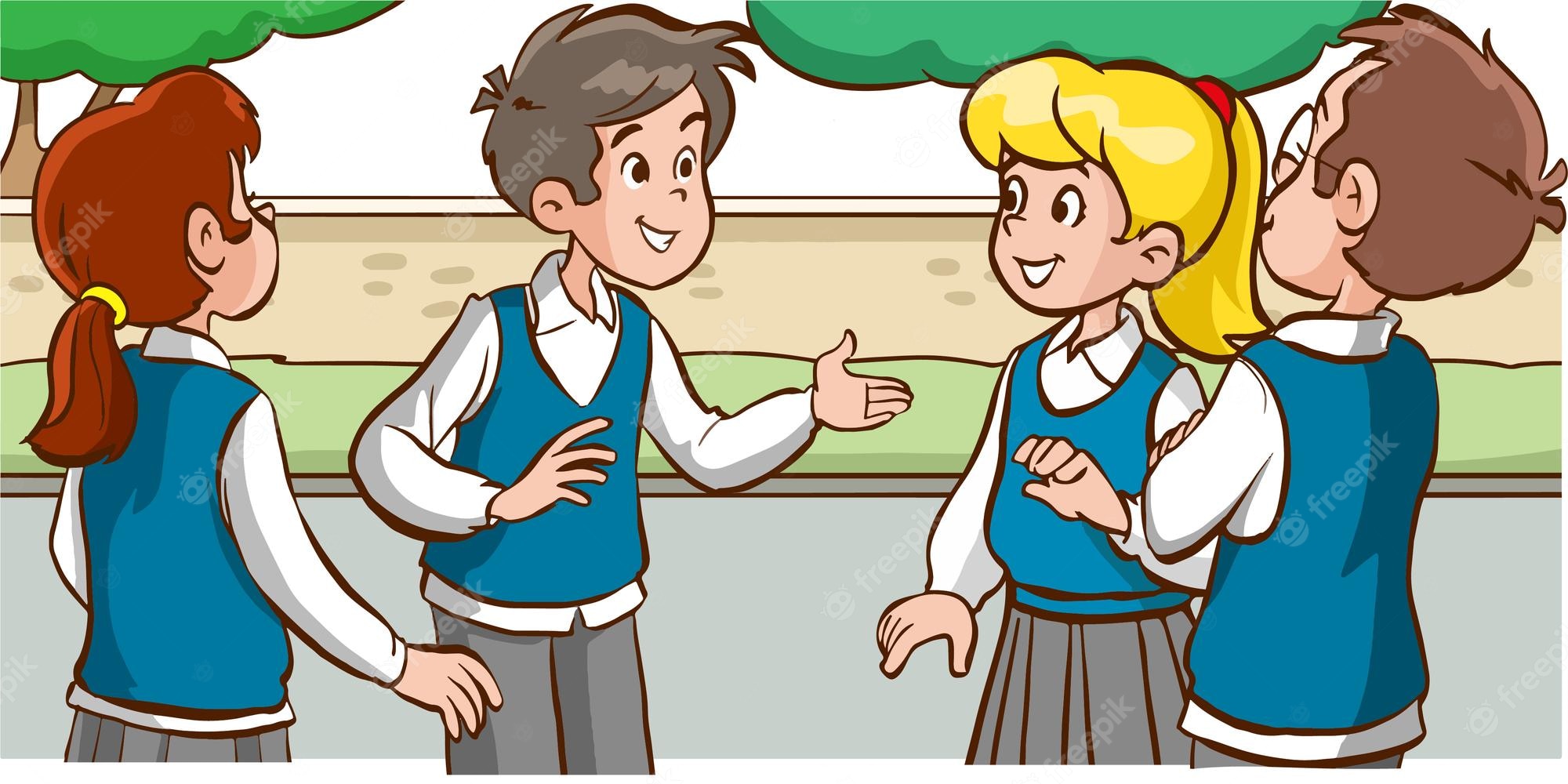 Junior High School Students Talking At School Over 204 Royalty Clip 