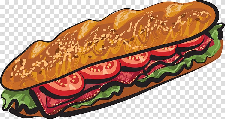 subway sandwich drawing