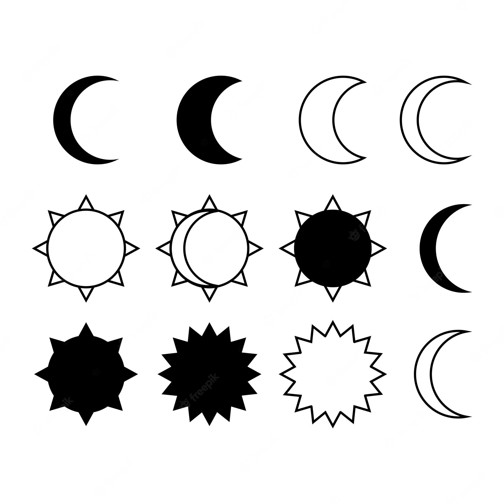 sun and moon - Clip Art Library
