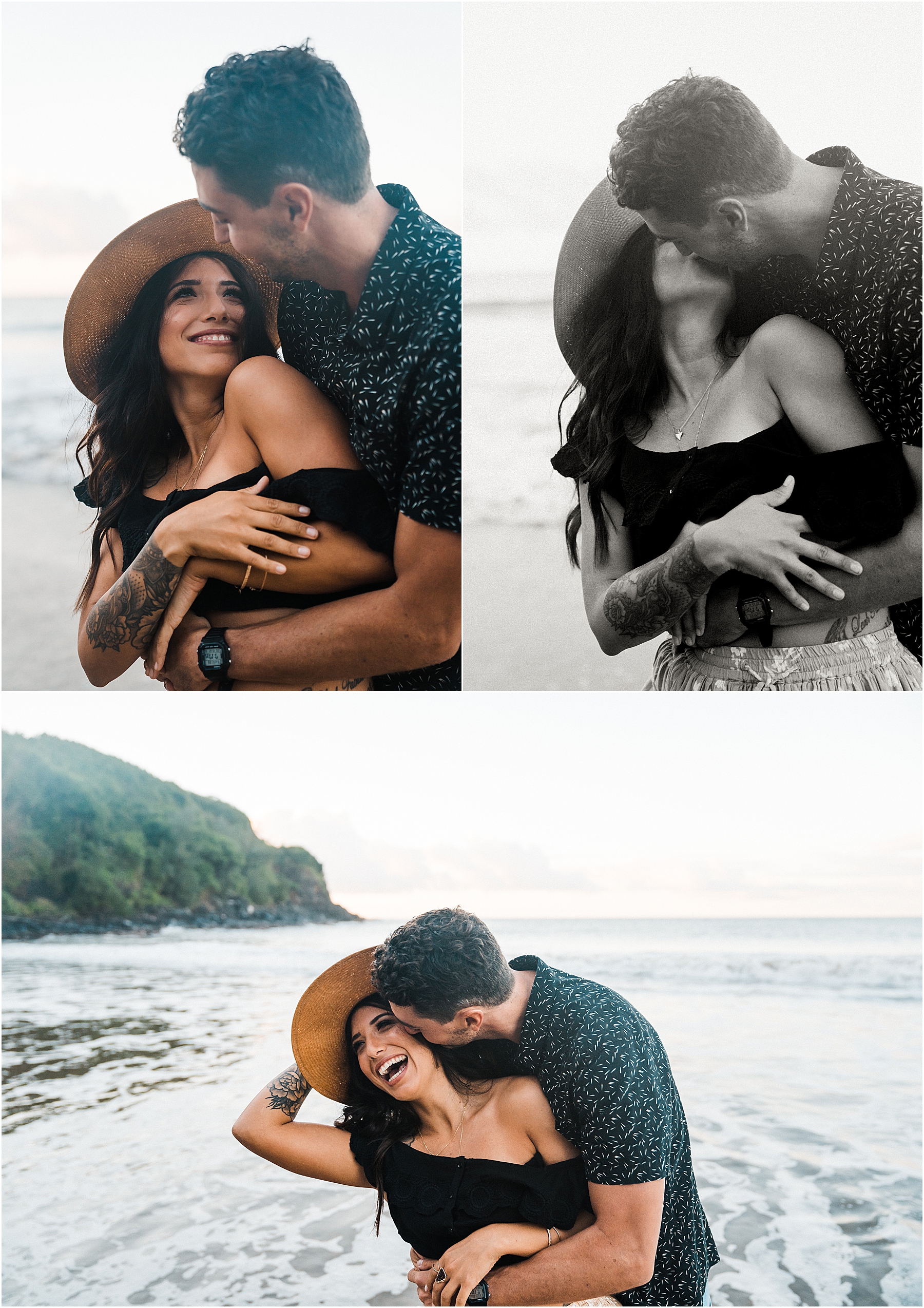 Romantic Beach Couple Photoshoot - Love, Laughter & Coastal Serenity