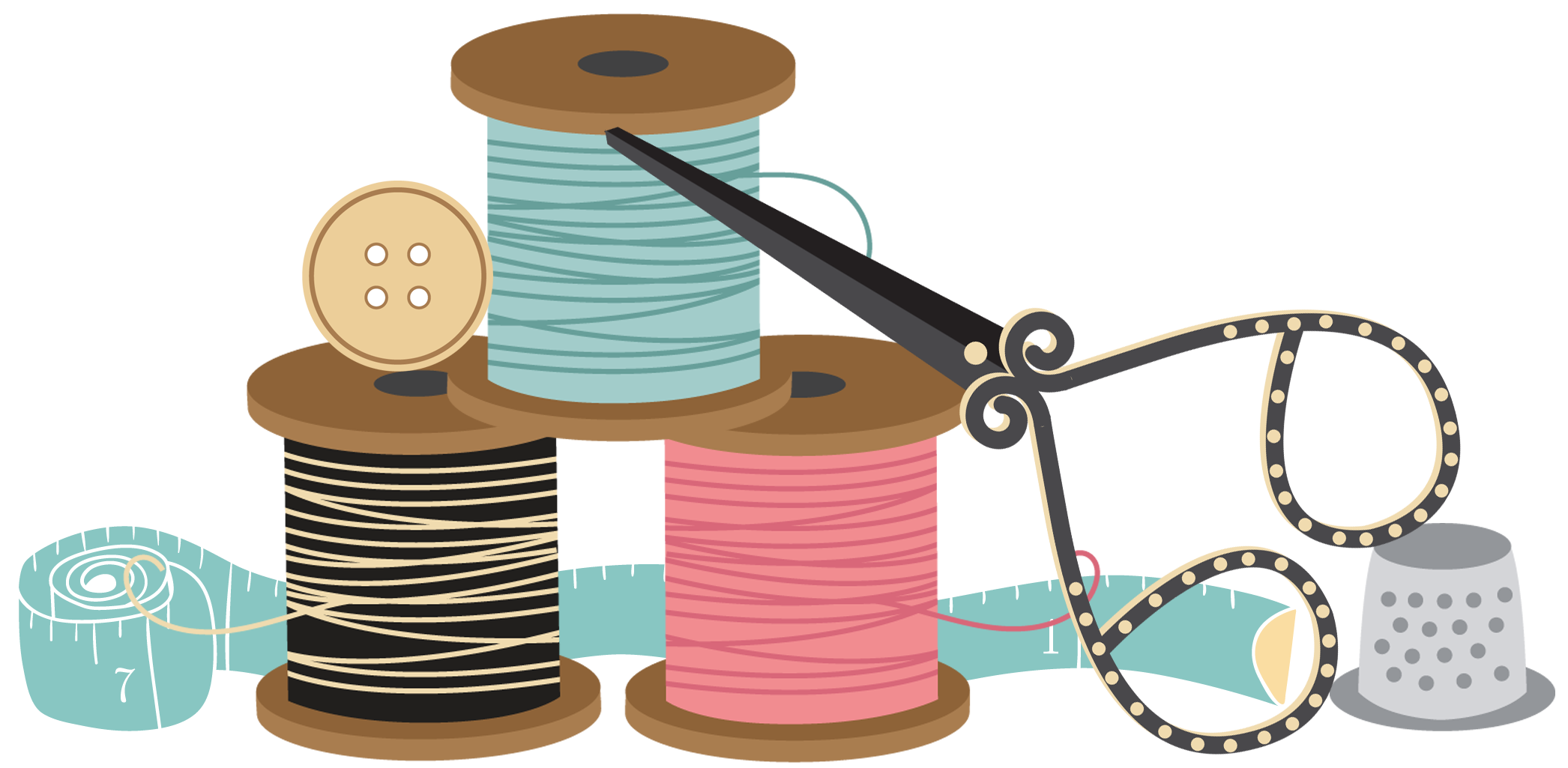Royalty Free Clipart Image of Sewing Notions #1180284 | Clipart - Clip ...