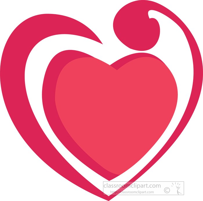 Heart and Human Silhouette Clipart - Love, Care & Maternal Symbolism