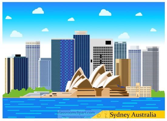 Sydney Australia Skyline - Iconic Opera House & Cityscape Illustration