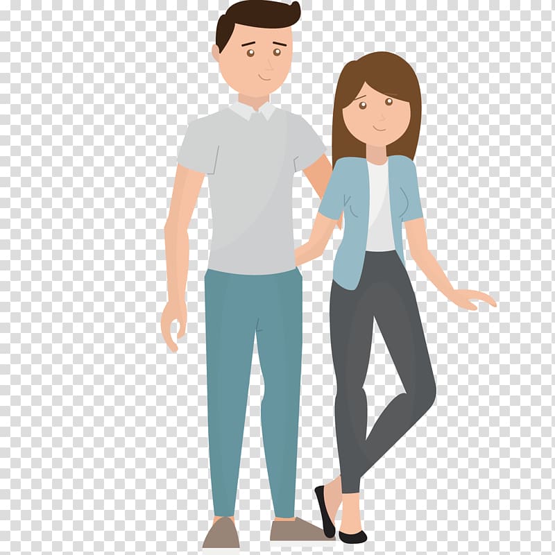 Friendly Couple Illustration - Free PNG Clipart for Websites & Apps